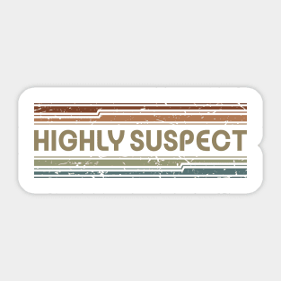 Highly Suspect Retro Lines Sticker